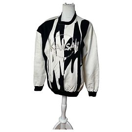 Autre Marque Suéter vintage Kansai Yamamoto preto e branco M Preto