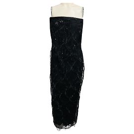 Robe tube midi noire en sequins Rotate par Birger Christensen Noir
