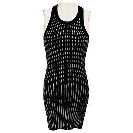 Robe sans manches en cristal noire The Attico Noir