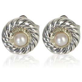 Orecchini Cookie in perla in oro giallo e argento sterling di David Yurman Altro