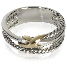 David Yurman Yellow Gold & Sterling Silver  Crossover X Ring Other