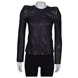 Schwarze Lederjacke von Roberto Cavalli - Größe XS (IT38) gebraucht Andere