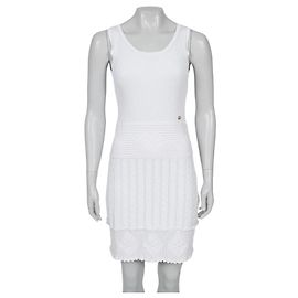 Chanel White Viscose Blend Dress - Size FR40 (Runs Small) Pre-owned Other
