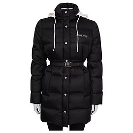 Miu Miu Black Gabardine Oversized Puffer Jacket IT 40/S Pre-owned Other