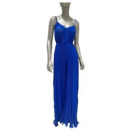 Stella Mc Cartney Robe maxi plissée bleue Stella McCartney taille 38 d'occasion Autre