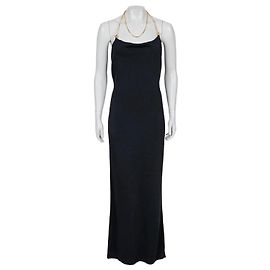 Robe Maxi Noire Bottega Veneta Taille 38 D'occasion Autre