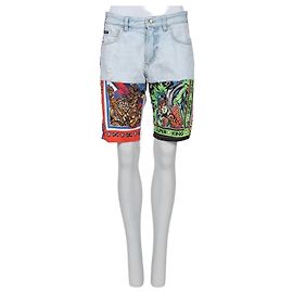 Pantalones cortos de mezclilla de paneles mixtos Dolce & Gabbana IT46/XL de segunda mano Otro