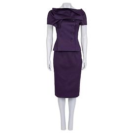 Conjunto de seda e algodão roxo Christian Dior - FR36/S usado Outro