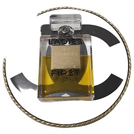 Chanel Ladies First Perfume Bottle Gold Black Clear Brooch Pre-owned Other