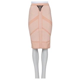 Prada Beige Embossed Pencil Skirt - Size XS Pre-owned Other
