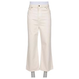 Khaite Weiße Weitbein-Jeans mit mittlerer Taille - Größe 29 Gebraucht Andere