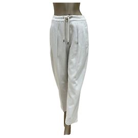 Brunello Cucinelli White Cotton Pants - Size 40 Pre-owned Other