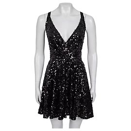 Robe de soirée noire à sequins Dolce & Gabbana - Taille IT42/M d'occasion Autre