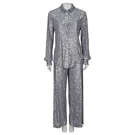 Tom Ford Silver Sequin Suit Set  Sz.44 Pre-ownned Other