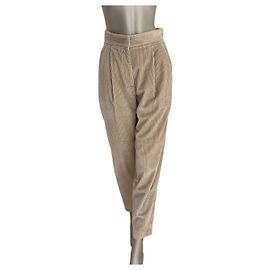 Pantalones de terciopelo beige Brunello Cucinelli - Talla 38 Usado Otro
