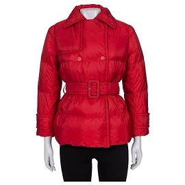 Prada Red Fitted Down Jacket Winter Coat Sz 38/XS Pre-owned Other