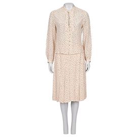 Céline Conjunto de blusa y falda de seda estampada Celine - Talla FR44 - Usado Otro