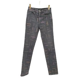 Chanel 2022 Graffiti Logo Printed Denim Jeans - Size 36 pre-owned Other