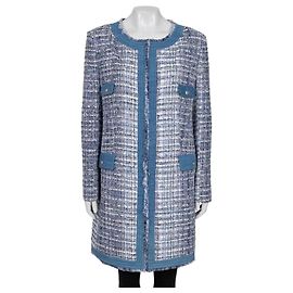 Pierre Balmain Hakenfront-Cardigan - Blau, Größe 40/L Gebraucht Andere