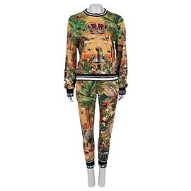 Oranges Baumwoll-Sweatshirt- und Hosen-Set Dolce & Gabbana Größe 44/L Gebraucht Andere