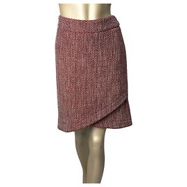 Chanel Tweed Wool Wrap Skirt Sz.44 Pre-owned Other