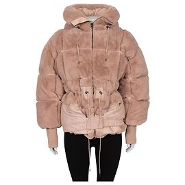 Tom Ford Pink Faux Fur Oversized Puffer Coat Sz. M Pre-owned Other