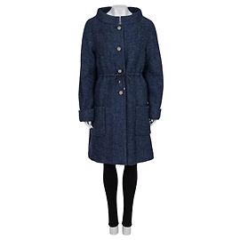 Chanel Blue Wool  Fall 2012 Collection  Coat SzFR40 Pre-owned Other