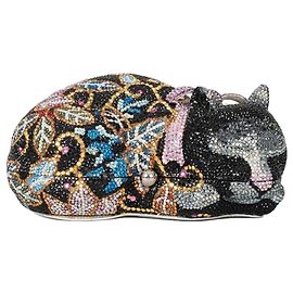 Judith Leiber Crystal Cat Minaudière Clutch Pre-owned Other
