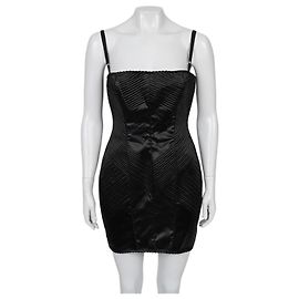 Dolce & Gabbana Black Acetate Fitted Dress Sz.46 pre-owned Other