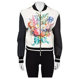 Emanuel Ungaro Floral Cotton Bomber Jacket - Size XS Pre-owned Other