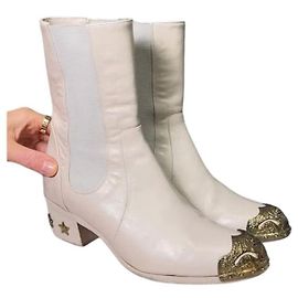 Chanel Paris-Dallas Beige Leather Ankle Boots - Size 37 Pre-owned Other