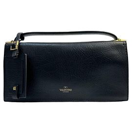 Valentino My Rockstud Borsa Clutch in Pelle Nera Usata Altro