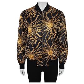 Céline Celine Black Signature Print Bomber Jacket - Size S (FR36) Pre-owned Other