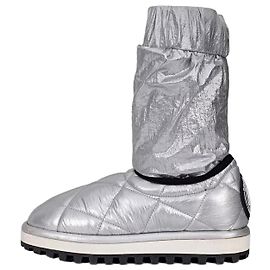 Dolce & Gabbana Silver Elastic Ankle Boots - Size 39 Pre-owned Other