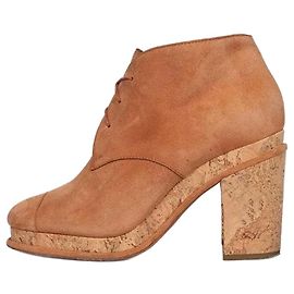 Chanel Brown Suede Lace-Up Ankle Boots - Size 39 Pre-owned Other