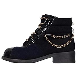 Botas de textil con cadena Chanel París-Salzburgo - Talla 36,5 Usadas Otro
