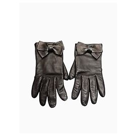 Luvas de couro preto Valentino - Tamanho 8 usadas Outro