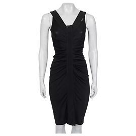 Galliano Black Draped Bodycon Mini Dress - Size XS Pre-owned Other