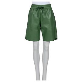 Céline Celine Green Leather Shorts Sz. M Pre-owned Other