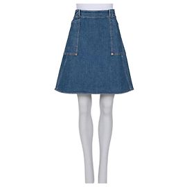 Jupe en denim bleu Louis Vuitton - Taille XL (FR42) d'occasion Autre