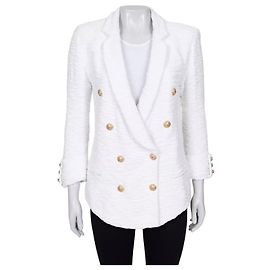 Balmain White Double-Breasted Jacket Sz.M/FR38 pre-owned Other