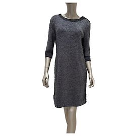 Chanel Pre-Fall 2017 Grey Wool Cashmere Shift Dress Sz.38 pre-owned Other
