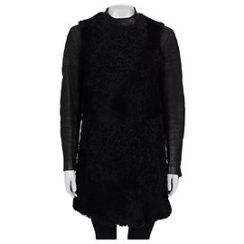 Céline Celine Black Shearling Leather Sleeves Coat Sz.IT40/S Pre-owned Other