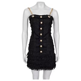 Balmain Black Gold Straps Dress  Sz.S Pre-owned Other