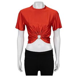 Paco Rabanne Orange Viscose Top - Size XS Pre-owned Other