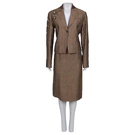 Blazer e saia de linho Christian Dior FR44 XXL usados Outro