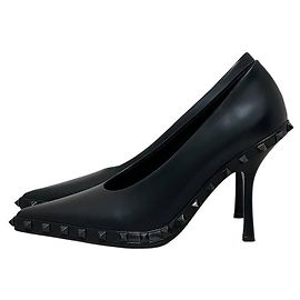 Valentino Garavani Rockstud 100 Leather Heels Pumps Black 38.5 pre-owned Other