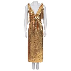 Paco Rabanne Gold Pailletten Kleid NWOT - Größe 36/S gebraucht Andere