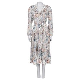 Robe plissée transparente à fleurs Zimmermann Taille 2/M d'occasion Autre