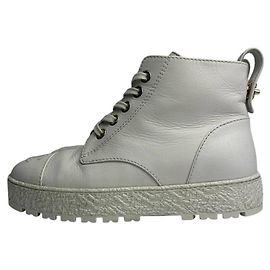 Chanel White High-top leather Sneakers  Sz.37 Pre-owned Other